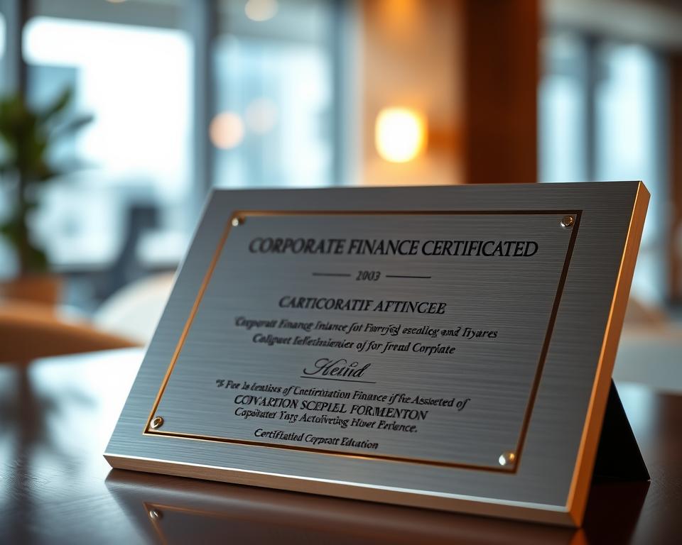 Certificação em finanças corporativas