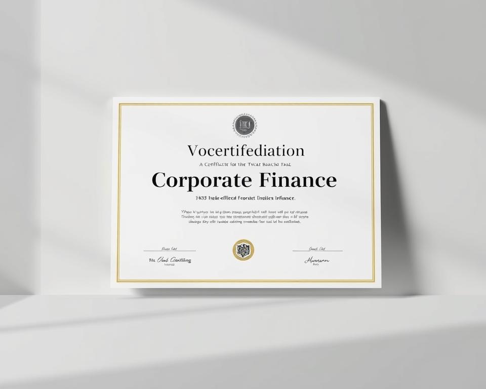 Certificação em finanças corporativas