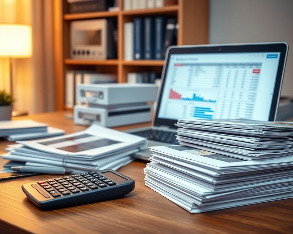 atualização de relatórios financeiros