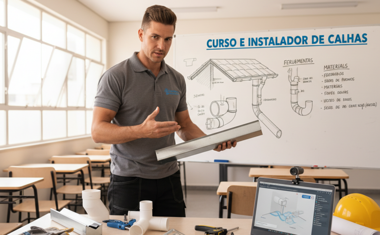 Curso de Instalador de Calhas Online e Gratuito