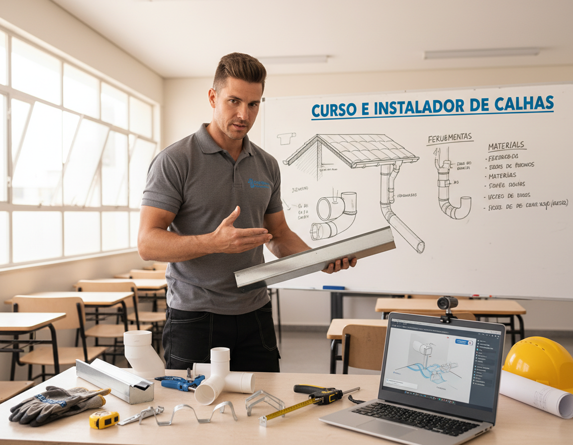 Curso de Instalador de Calhas Online e Gratuito